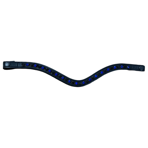 Copy of Tota Comfort System Browband - Blue & Black Crystal