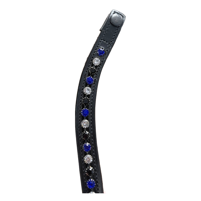 Tota Comfort System Browband - Blue, White, & Black Crystal