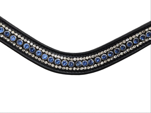 Tota Comfort System Wave Browband: Blue with White Accent