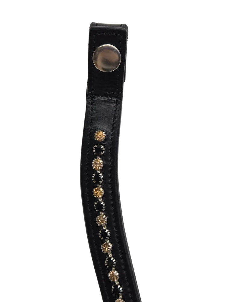 Tota Comfort System Wave Browband: Small Gold and Black Crystal