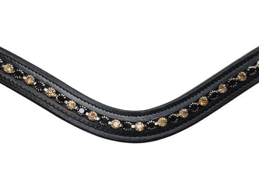 Tota Comfort System Wave Browband: Small Gold and Black Crystal