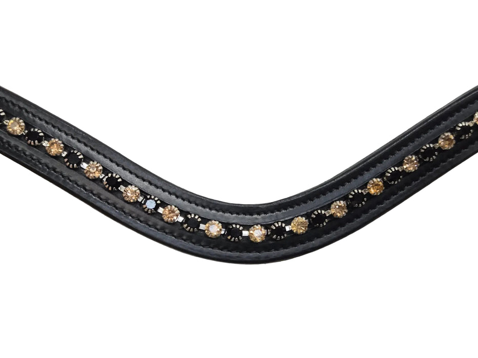 Tota Comfort System Wave Browband: Small Gold and Black Crystal